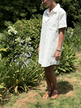 Robe Malte en broderie anglaise doublée femme | Sud Access Robe Malte en broderie anglaise doublée femme | Sud Access