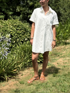 Robe Malte en broderie anglaise doublée femme | Sud Access