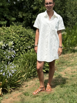 Robe Malte en broderie anglaise doublée femme | Sud Access Robe Malte en broderie anglaise doublée femme | Sud Access