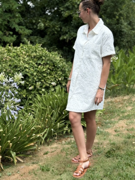 Robe Malte en broderie anglaise doublée femme | Sud Access Robe Malte en broderie anglaise doublée femme | Sud Access