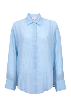 Chemise voile de coton bleu ciel fluide et légère | Sud Access Chemise voile de coton bleu ciel fluide et légère | Sud Access