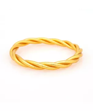 BOUDDHISTE Jonc torsadé doré