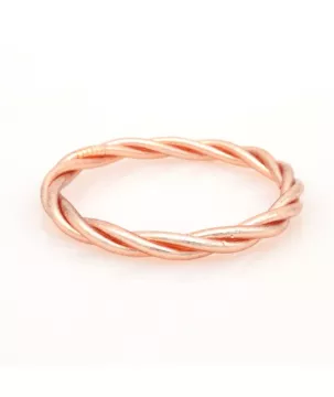 BOUDDHISTE Jonc torsadé champagne