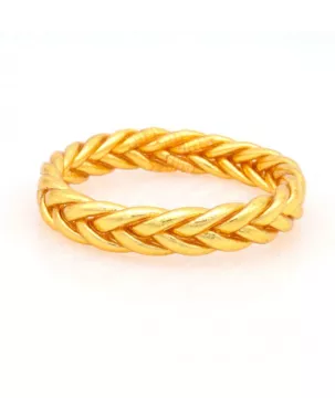 BOUDDHISTE Jonc tressé doré