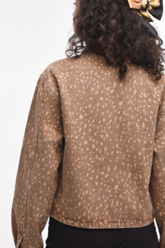 Veste Bambi femme camel imprimée – Sud Access