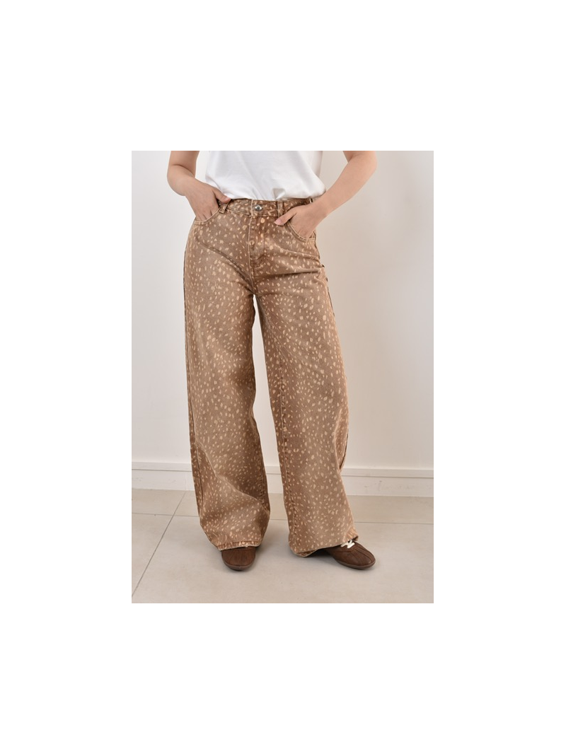 Jean Bambi femme beige motif faon – Sud Access