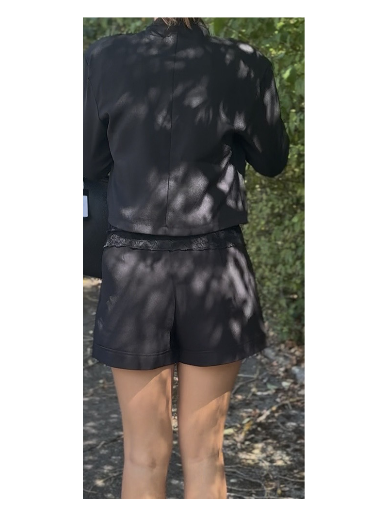 Short Gaspard noir à pinces | Élégant & moderne Short Gaspard noir à pinces | Élégant & moderne