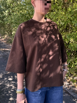 T-shirt Cœur Strass Chocolat Femme Dos Ajouré | Sud Access T-shirt Cœur Strass Chocolat Femme Dos Ajouré | Sud Access