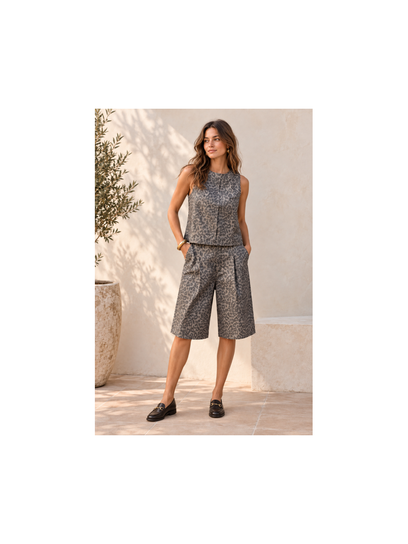 Bermuda Scott Léopard Femme Tendance | Sud Access