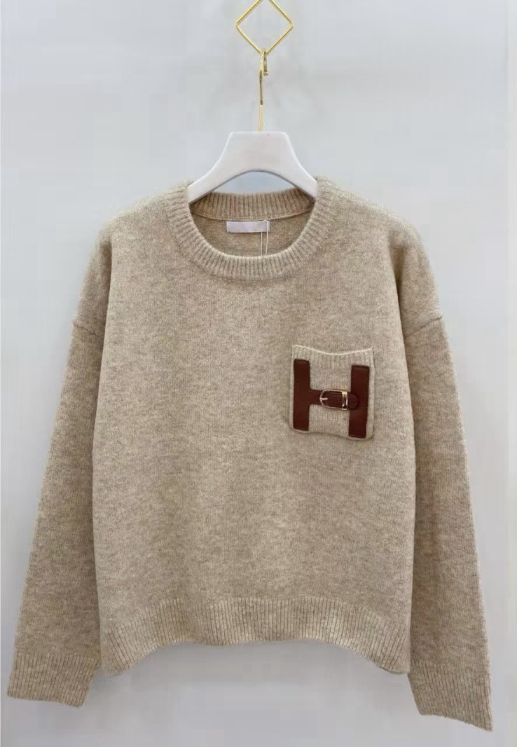 Pull H Femme Coupe Loose Droite Col Rond | Sud Access