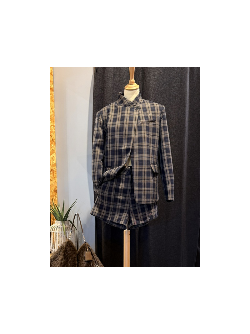 Blazer Gabriel à Carreaux Marine | Sud Access