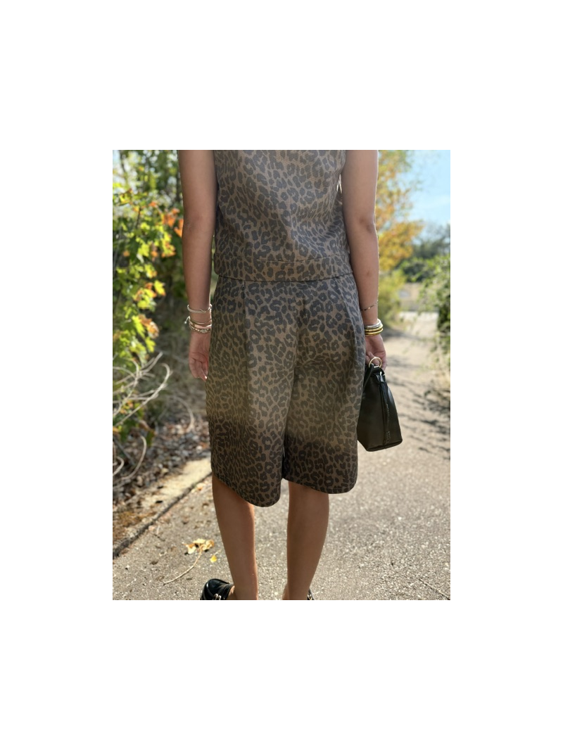 Bermuda Scott Léopard Femme Tendance | Sud Access