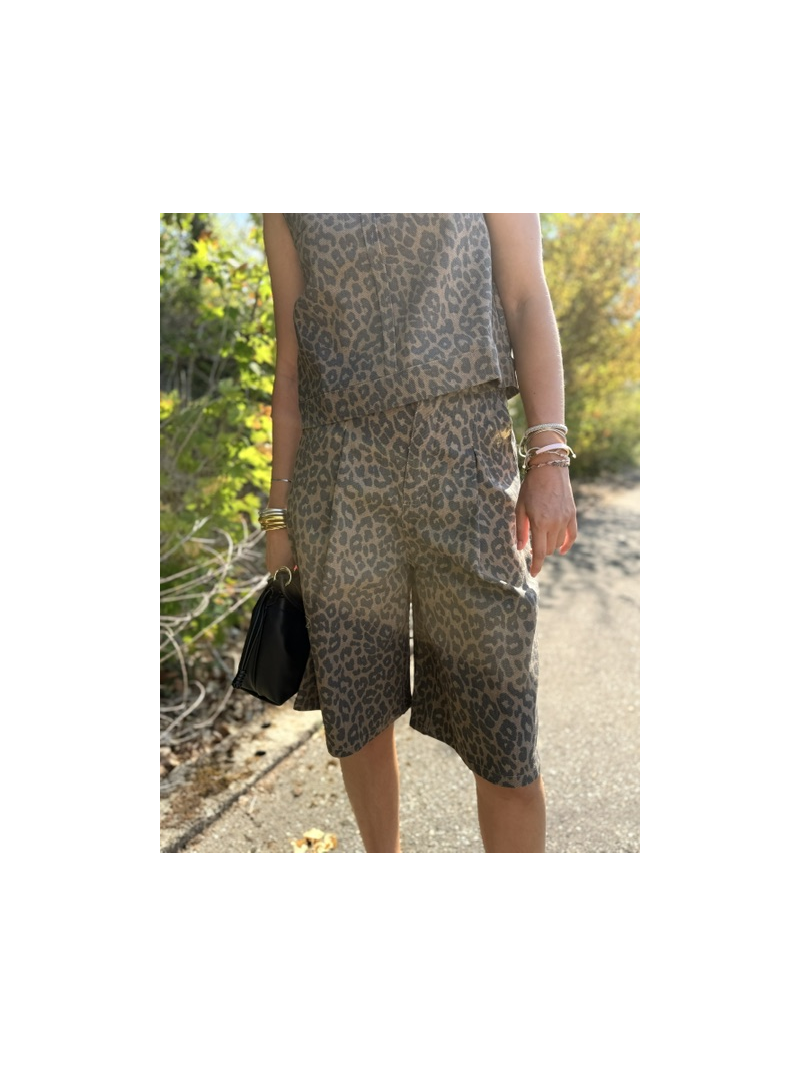 Bermuda Scott Léopard Femme Tendance | Sud Access
