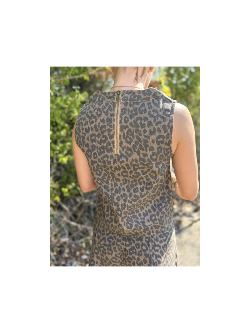 Top Léo Scott Femme Imprimé Léopard | Sud Access Top Léo Scott Femme Imprimé Léopard | Sud Access