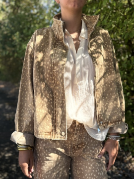 Veste Bambi femme camel imprimée – Sud Access