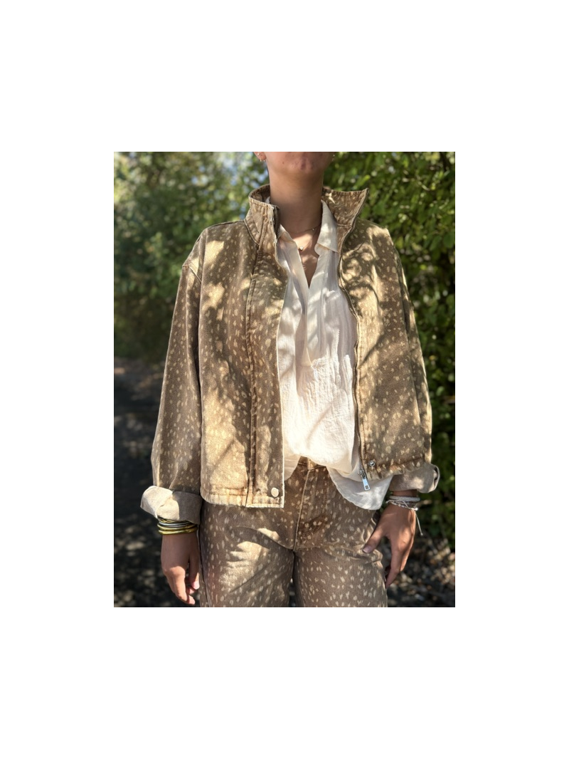 Veste Bambi femme camel imprimée – Sud Access Veste Bambi femme camel imprimée – Sud Access