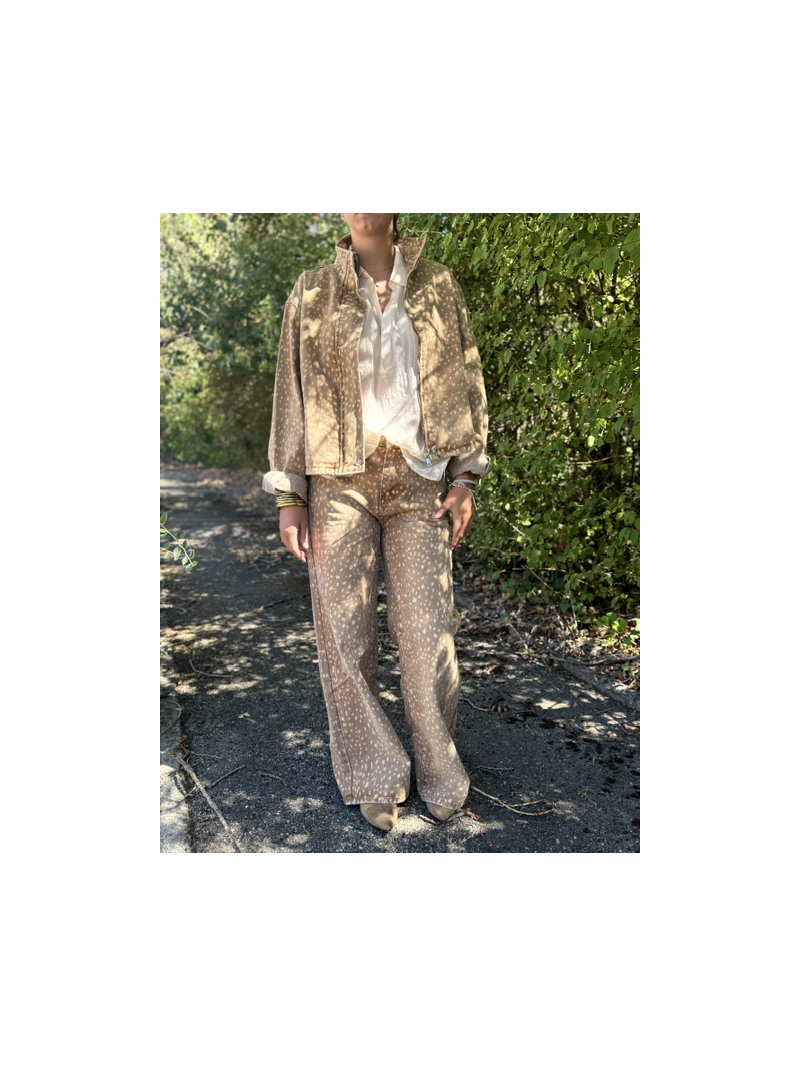 Veste Bambi femme camel imprimée – Sud Access Veste Bambi femme camel imprimée – Sud Access
