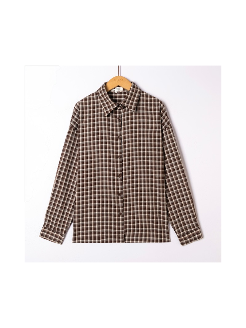 Chemise Harisson à carreaux chocolat avec nœuds au dos | Sud Access Chemise Harisson à carreaux chocolat avec nœuds au dos | Sud Access