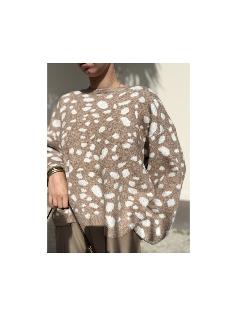 Pull Bambi femme – Motif animalier et nœuds au dos | Sud Access Pull Bambi femme – Motif animalier et nœuds au dos | Sud Access