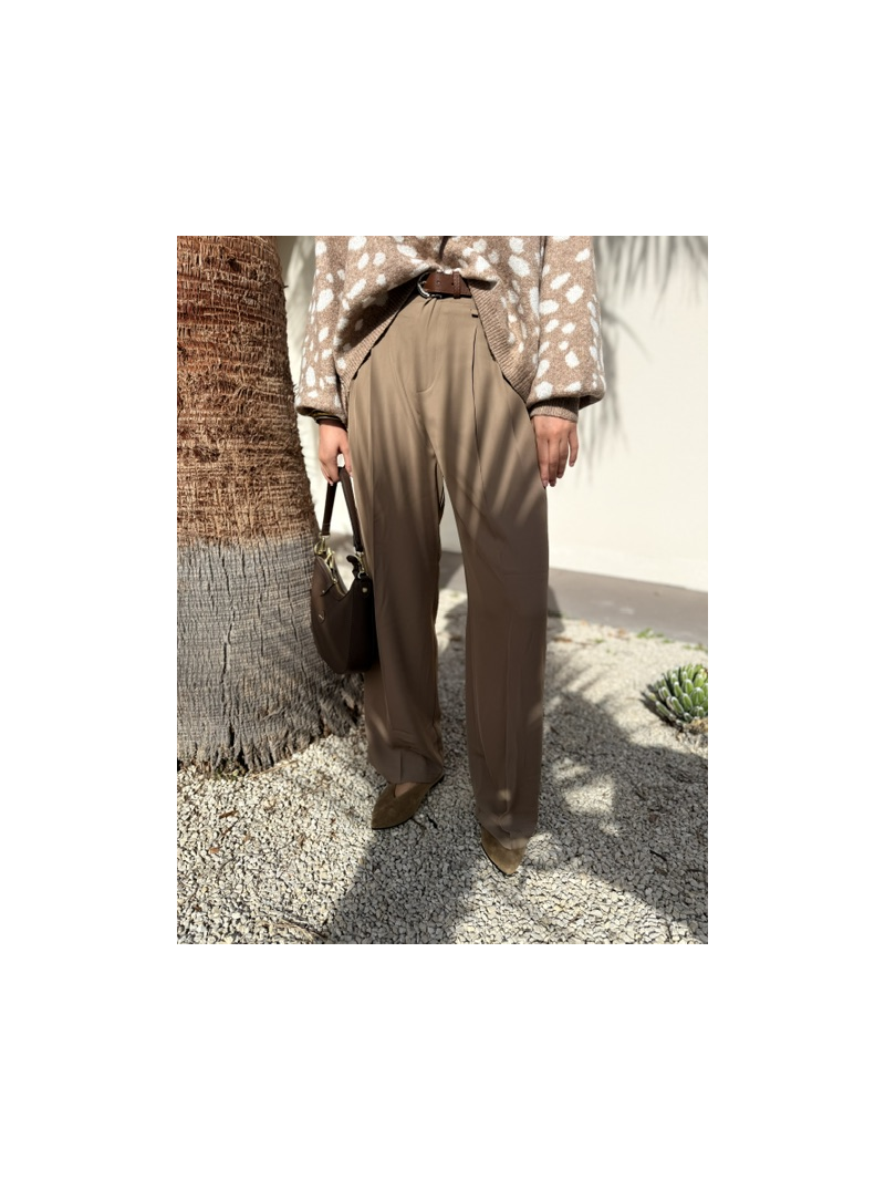 EWAN Pantalon fluide taupe EWAN Pantalon fluide taupe