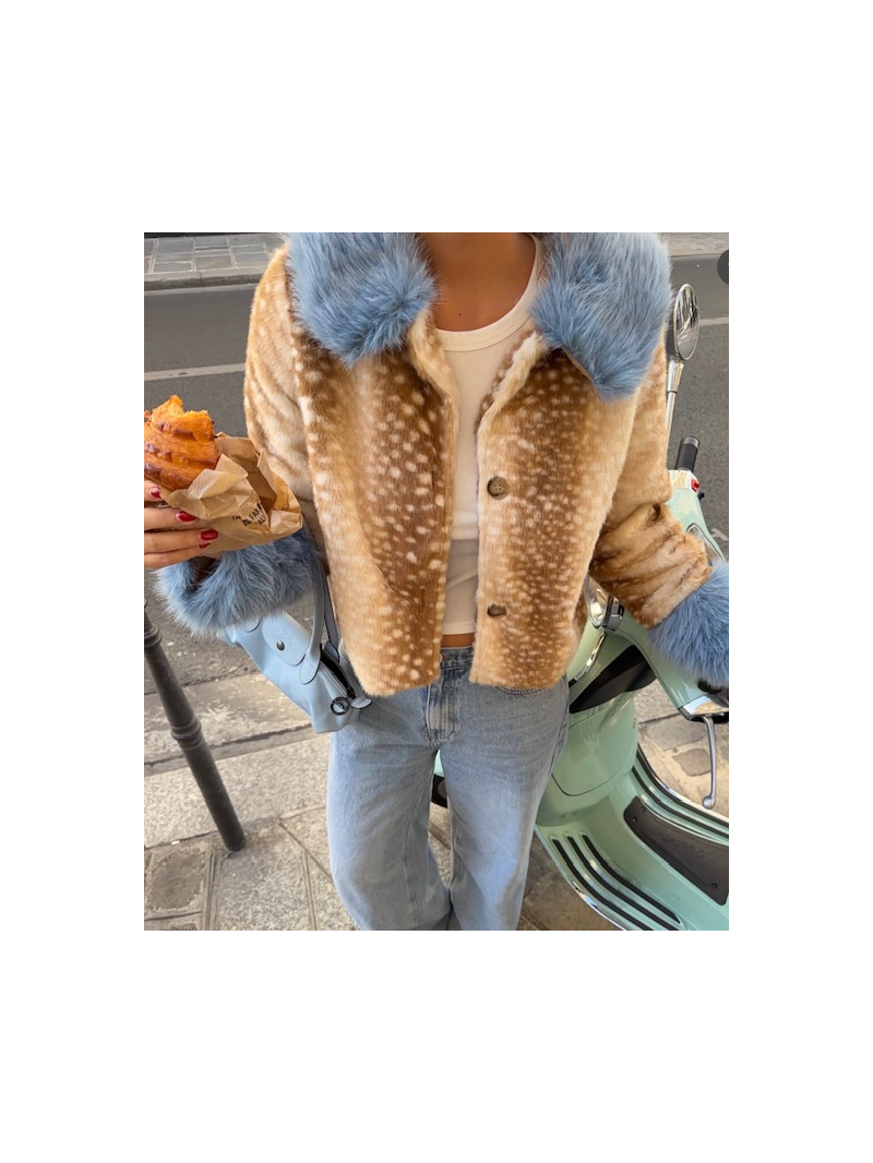 Veste fausse fourrure Bambi Faline femme | Sud Access Veste fausse fourrure Bambi Faline femme | Sud Access