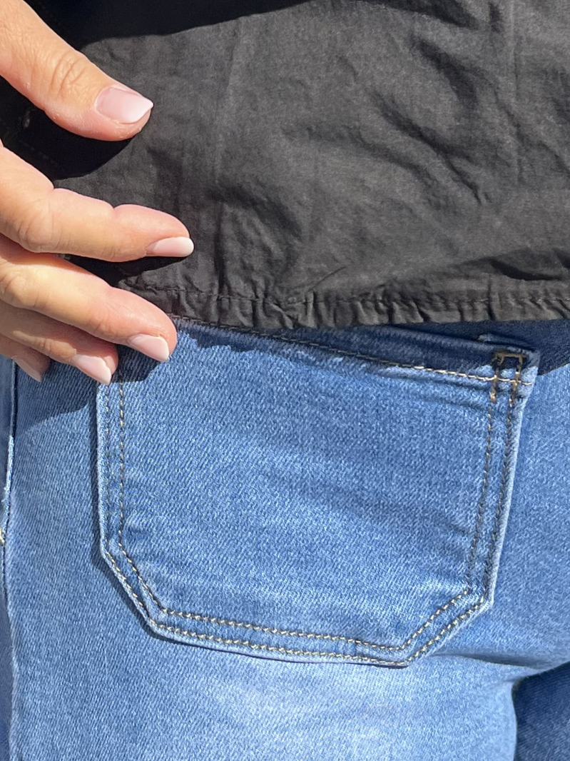 WIDE LEG Jean patte d'éléphant bleu