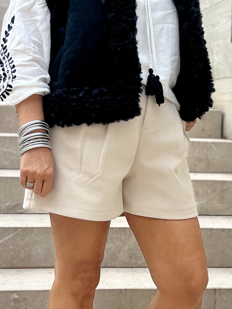 SAM Short à pinces beige