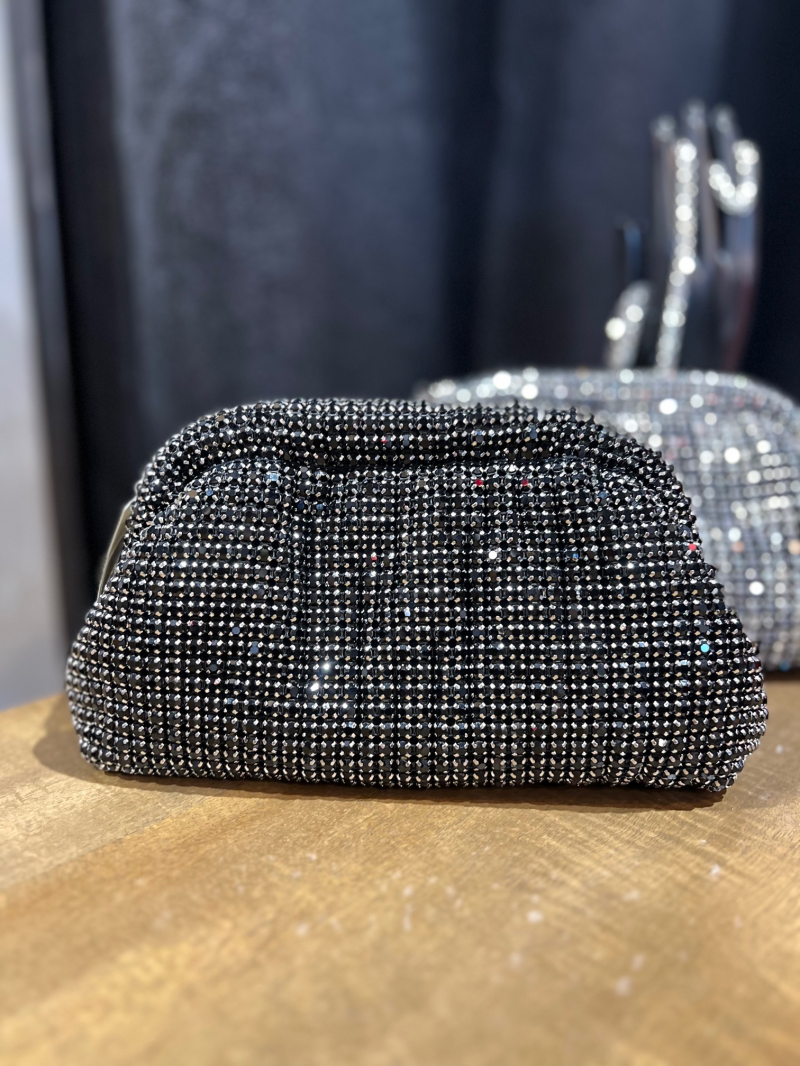 STRASS Clutch noire